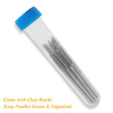 30 Paquetes de diferentes tamaños Agujas romas para ojos grandes Agujas de coser con botella transparente Agujas de costura SourceTon Hilos de acero Agujas de punto (5,2 cm, 6 cm y 7 cm) para bricolaje