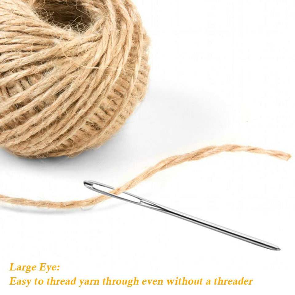 30 Paquetes de diferentes tamaños Agujas romas para ojos grandes Agujas de coser con botella transparente Agujas de costura SourceTon Hilos de acero Agujas de punto (5,2 cm, 6 cm y 7 cm) para bricolaje