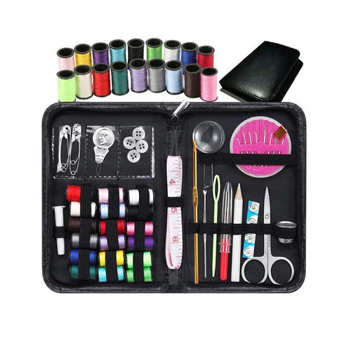 Kit de Costura Costurero Sewing Kits Conjunto de Agujas incluye Agujas de Rosca y Coser Accesorios,Cinta Medida Tijera Dedal Hilo Caja De Almacenamiento Viaje Suministros De Costura Para El Hogar