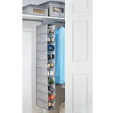 InterDesign 04473 Aldo Fabric Hanging Closet Storage Organizer, for Clothing, Sweaters, Shoes, Accessories, Gray, 6 Shelves