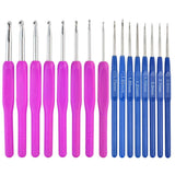 55 paquetes de ganchillo Kniting Sets, Bantoye Ganchillo Gancho de aluminio Agujas Costura accesorios de ganchillo con estuche para tejido de lana de hilo de coser, color surtido