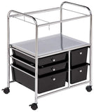 Honey-Can-Do CRT-01512 Carrito de 5 Gavetas para Carpetas