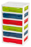 Iris 6-Case Actividad Pecho con Organizador Parte Superior, Varios Colores