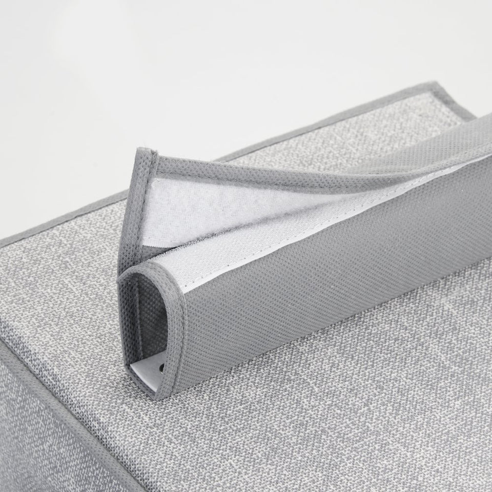 InterDesign 04473 Aldo Fabric Hanging Closet Storage Organizer, for Clothing, Sweaters, Shoes, Accessories, Gray, 6 Shelves
