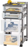 Iris 4-Drawer Carro con Organizador Superior y Ruedas