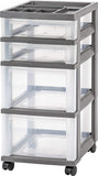 Iris 4-Drawer Carro con Organizador Superior y Ruedas