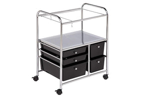 Honey-Can-Do CRT-01512 Carrito de 5 Gavetas para Carpetas