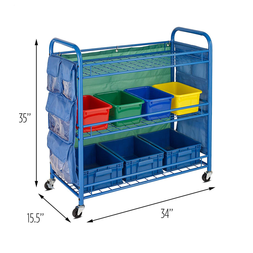 Honey-Can-Do CRT-01512 Carrito de 5 Gavetas para Carpetas