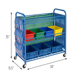 Honey-Can-Do CRT-01512 Carrito de 5 Gavetas para Carpetas