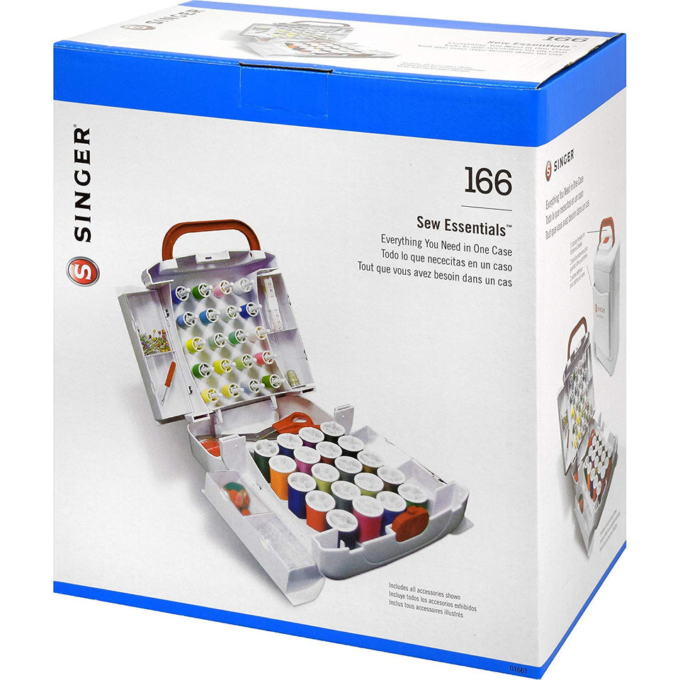 Singer Sew Essentials - Accesorios de costura y sistema de almacenamiento, 166 piezas
