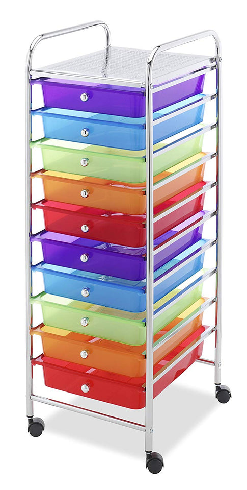 Whitmor 10-Drawer Rolling Organizador Craft – Carro, Multicolor