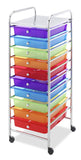 Whitmor 10-Drawer Rolling Organizador Craft – Carro, Multicolor