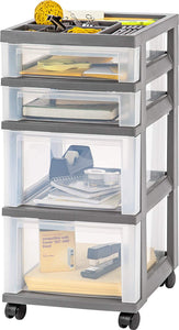 Iris 4-Drawer Carro con Organizador Superior y Ruedas