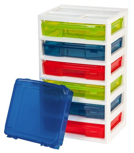 Iris 6-Case Actividad Pecho con Organizador Parte Superior, Varios Colores