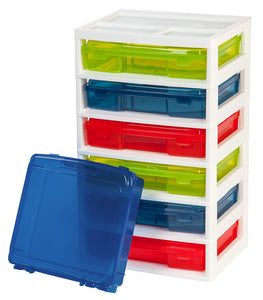 Iris 6-Case Actividad Pecho con Organizador Parte Superior, Varios Colores