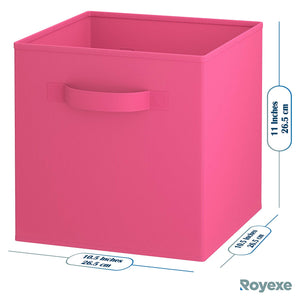 Juego de cubos de almacenamiento plegable de tela duradera, cuadrado plegable organizar contenedores, doblar en cestas cajón resistente G, 2 asas, ideal para guardería o cualquiera de tus necesidades de almacenamiento, de primera calidad, Paquete de 8