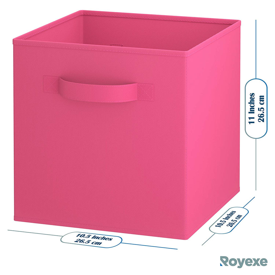 Juego de cubos de almacenamiento plegable de tela duradera, cuadrado plegable organizar contenedores, doblar en cestas cajón resistente G, 2 asas, ideal para guardería o cualquiera de tus necesidades de almacenamiento, de primera calidad, Paquete de 8